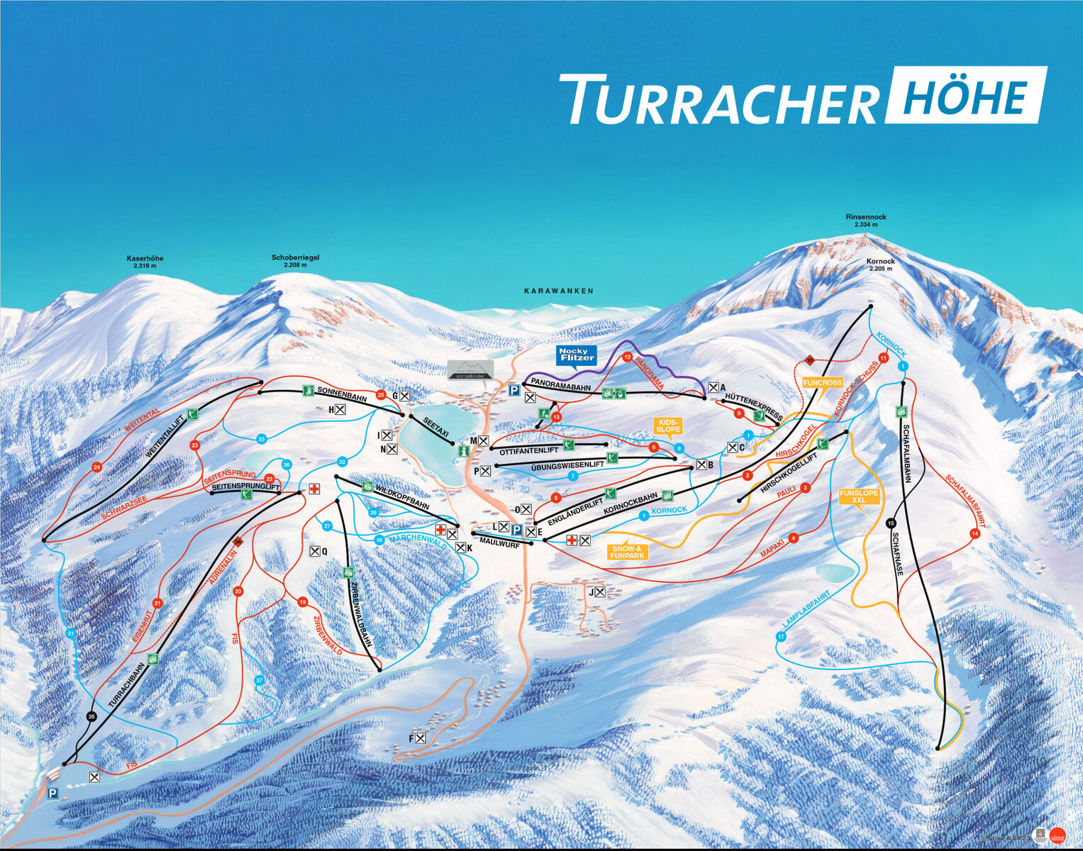 PistenplanSkigebiet Turracher Höhe