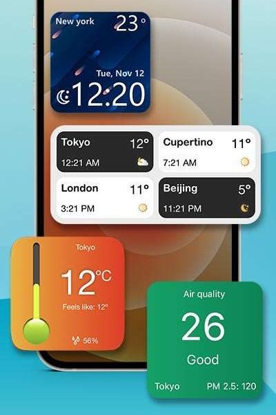 Feature Rich - Track multiple cities, air quality Thermometer & more