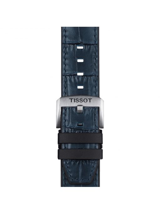 Tissot niebieski pasek wykonany ze skóry z elementami z gumy 22 mm