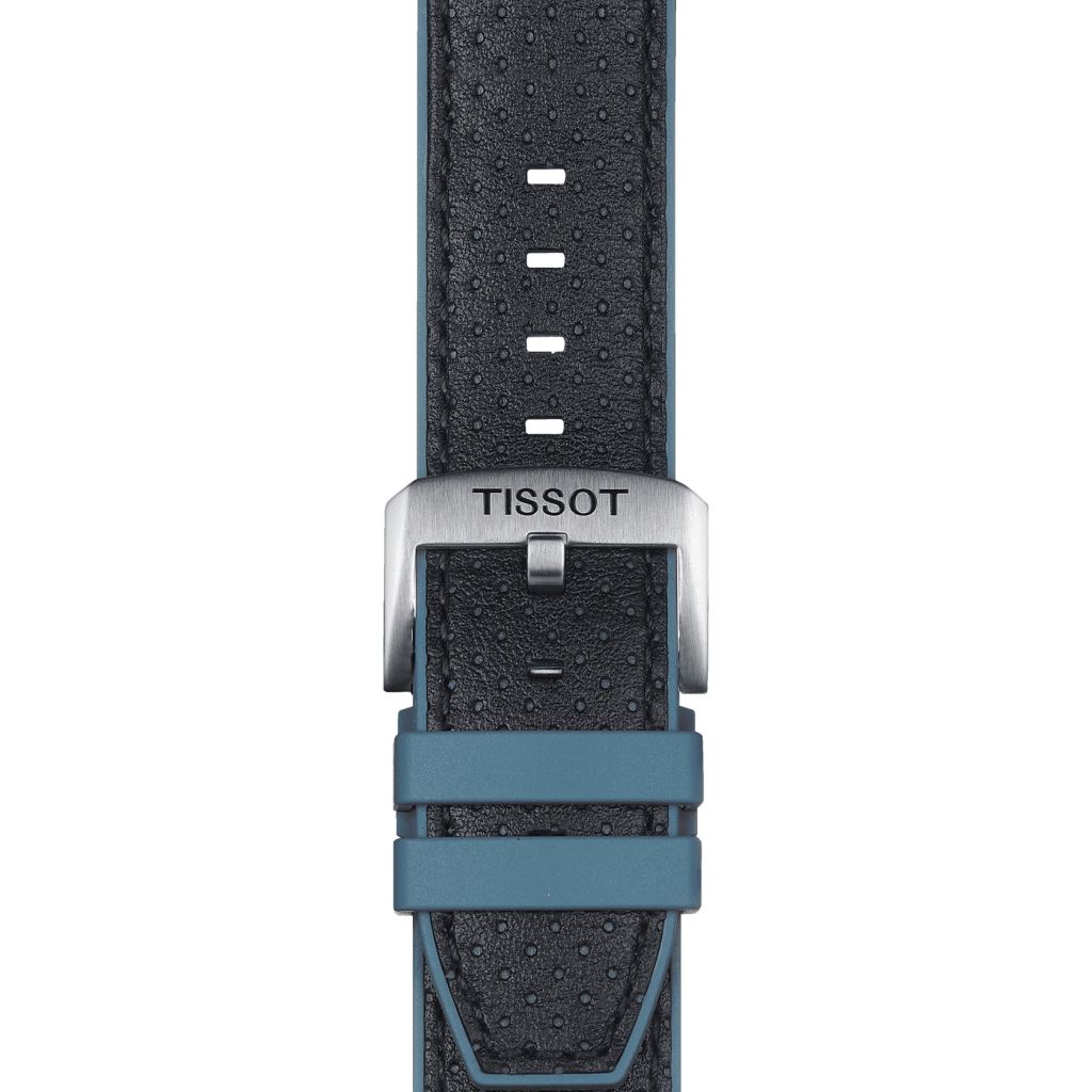 Tissot niebieski pasek wykonany ze skóry i gumy 22 mm