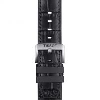 Tissot czarny pasek wykonany ze skóry z elementami z gumy 22 mm