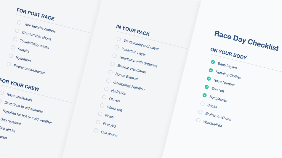 22029 Race Day Checklist Ultra