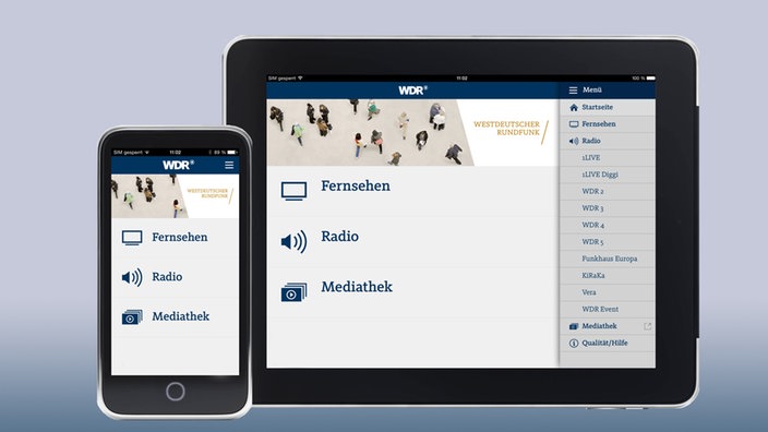 Startseite der WDR-App