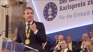 Rede Staatspräsident Macrons zur Verleihung des Karlspreis