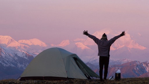 Zelten im Denali Nationalpark, Alaska, USA 