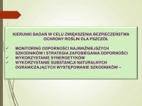 WPŁYW ŚRODKÓW OCHRONY ROŚLIN NA PSZCZOŁY - STAN OBECNY I PERSPEKTYWY-11