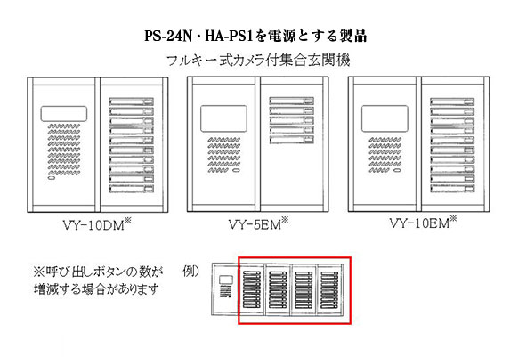 PS-24N・HA-PS1を電源とする製品