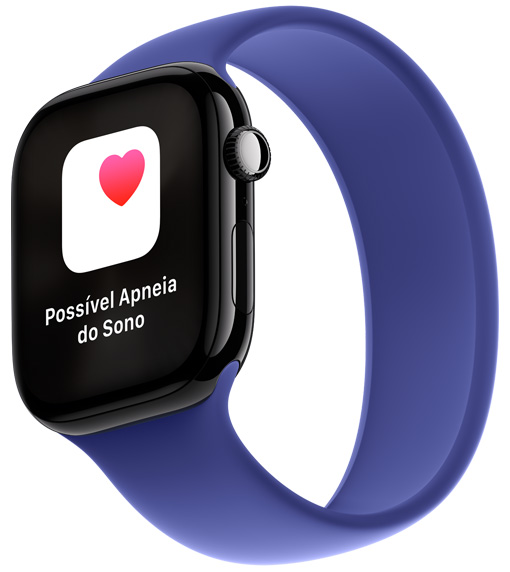 A notificação de Possível Apneia do Sono mostrada em um Apple Watch Series 10.