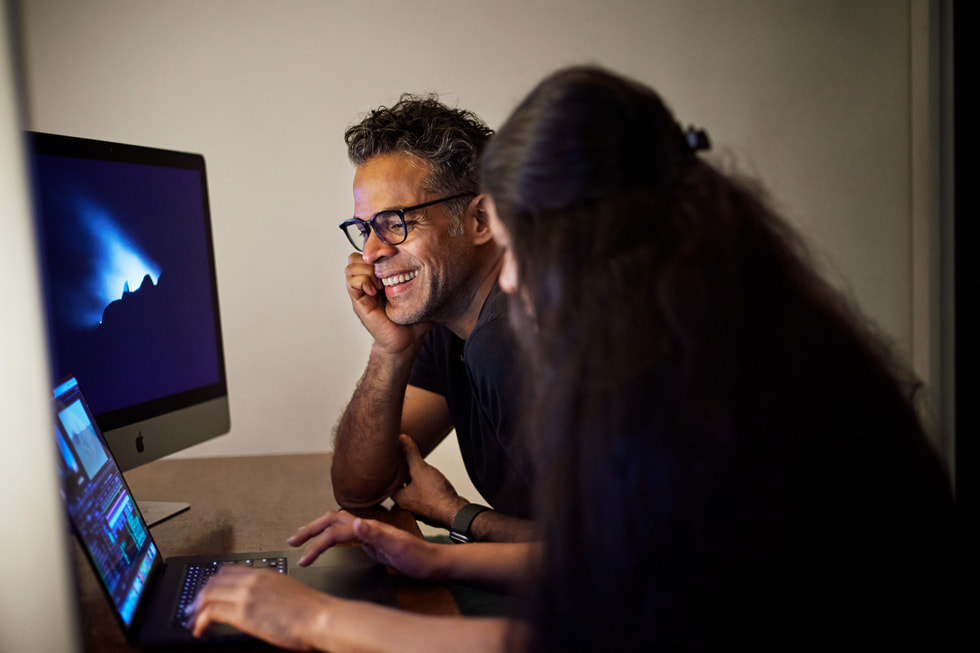 Archana Atul Phadke and Vikramaditya Motwane are shown working on MacBook Pro with M3 Max.