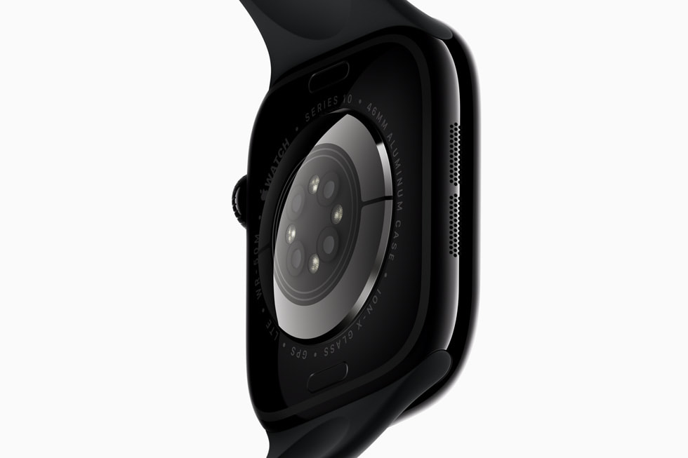 Apple Watch Series 10 的背面特寫。