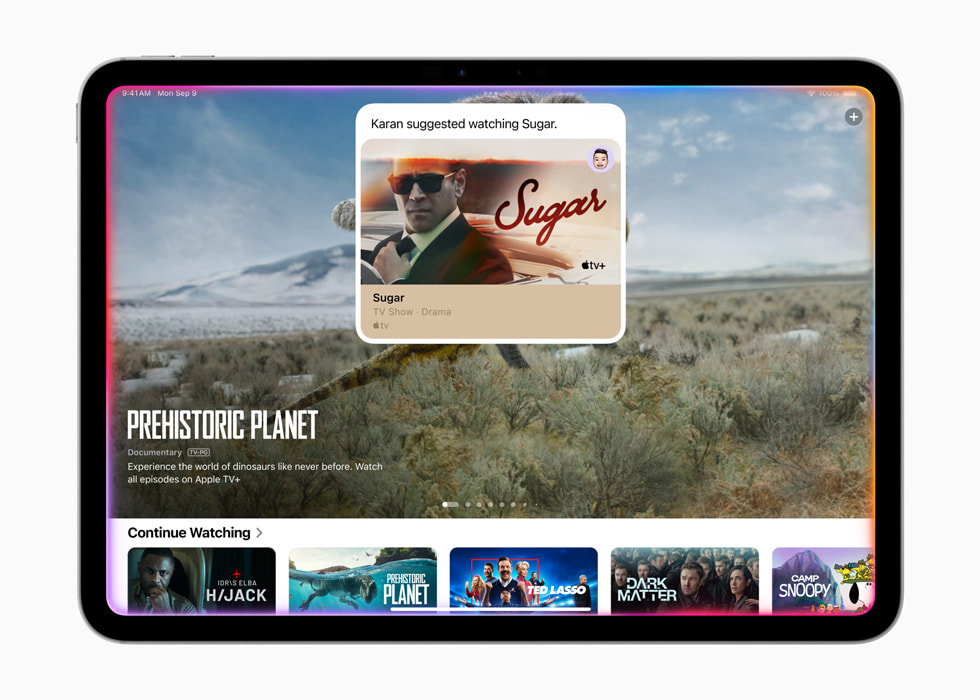 Siri in actie in de Apple TV+-app.