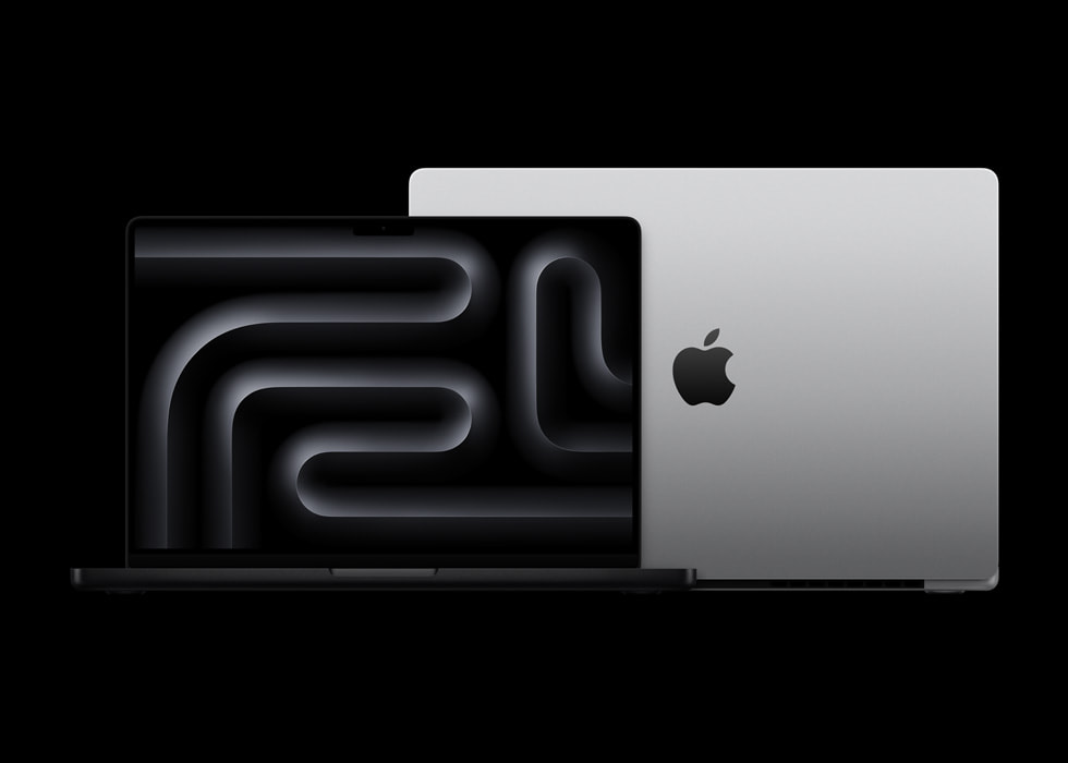 A look at the front and the back of the new MacBook Pro.