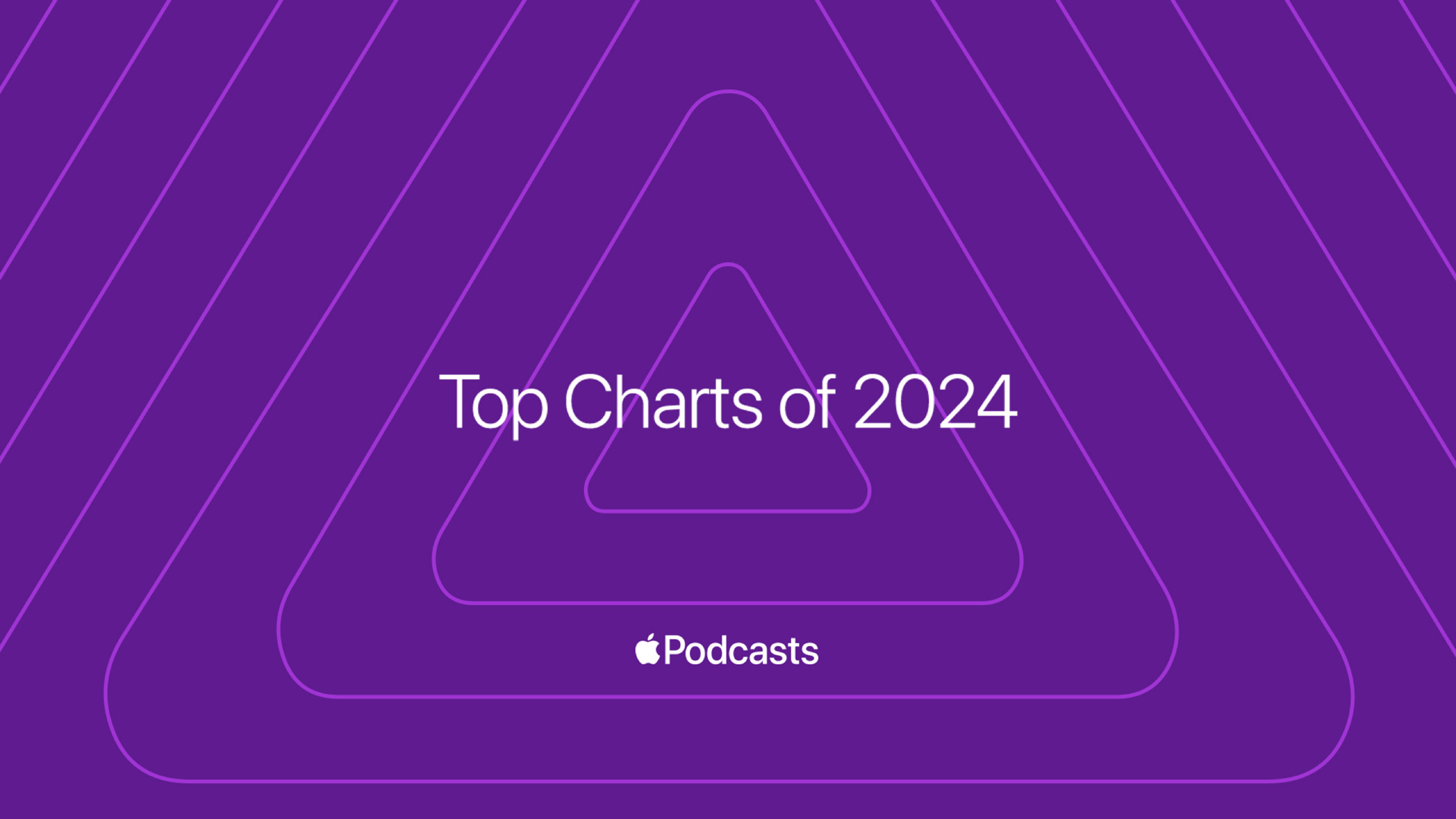 The Apple Podcasts Top Charts of 2024 key art.