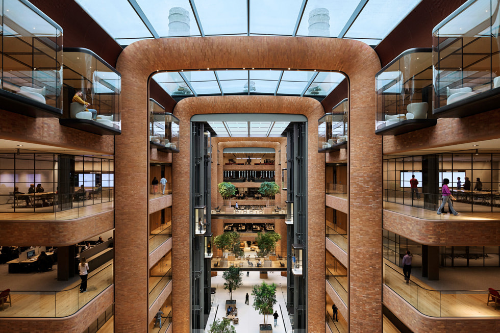 The interior of Apple’s Battersea headquarters.