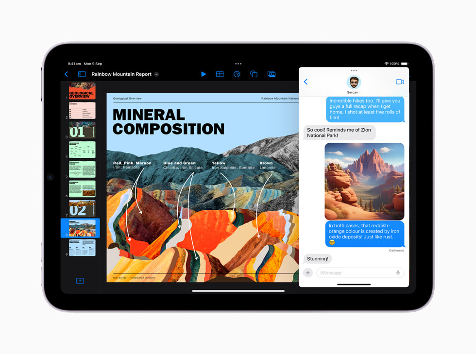 An Image Playground Animation style creation in Keynote displayed in iPadOS 18.