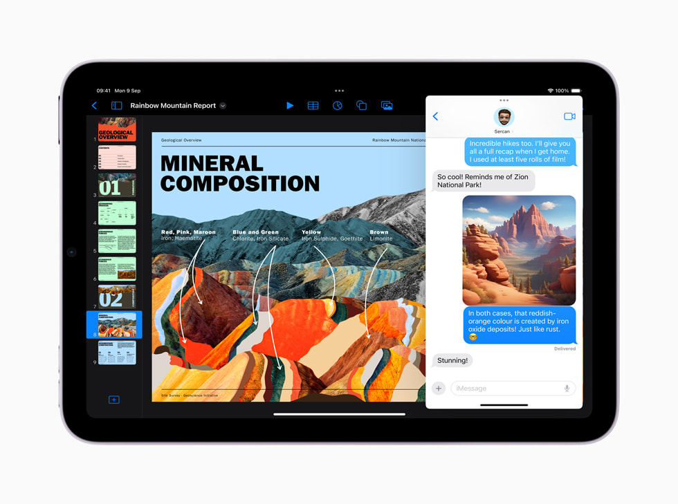 An Image Playground Animation style creation in Keynote displayed in iPadOS 18.