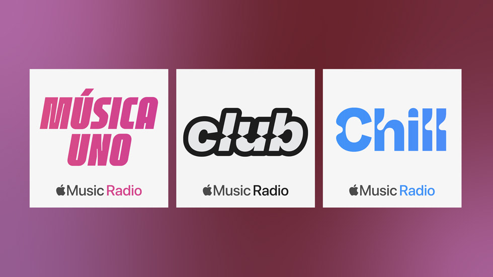 The branding for Apple Music’s new radio stations.