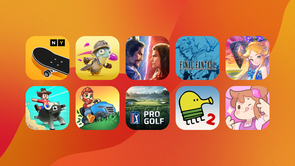 Icons representing the games launching on Apple Arcade in January 2025.