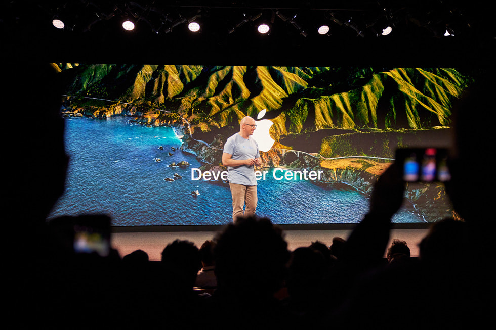 Technology evangelist Josh Tidsbury at the Apple Developer Center’s state-of-the-art broadcast studio, Big Sur.