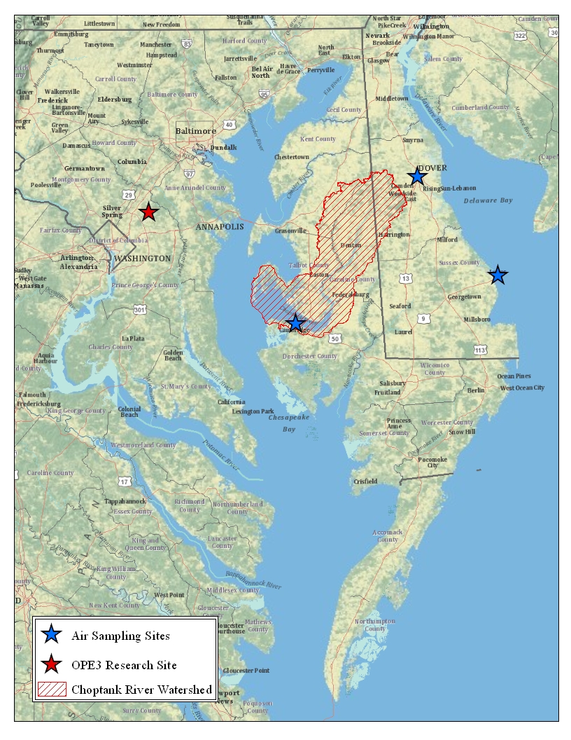 Map of Maryland's Western and Eastern shores, Map produced by Andy Russ (HRSL)