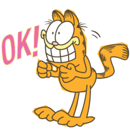 garfield line messaging sticker