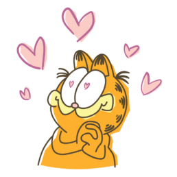 garfield line messaging sticker