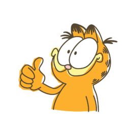 garfield line messaging sticker