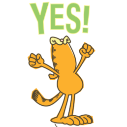 garfield line messaging sticker