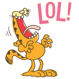 garfield line messaging sticker