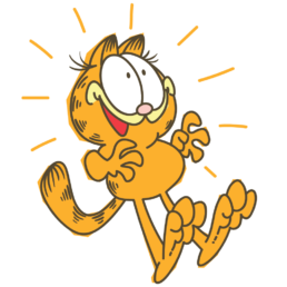 garfield line messaging sticker