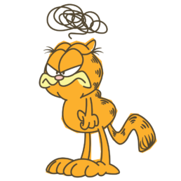 garfield line messaging sticker