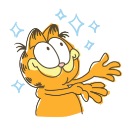 garfield line messaging sticker