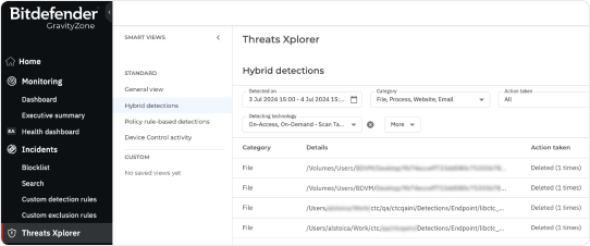 Bitdefender GravityZone - Threats Explorer 