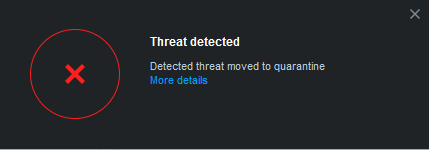 Bitdefender found an infection
