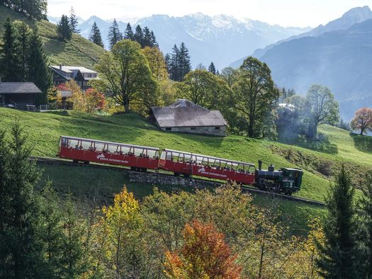 Die Brienz Rothorn Bahn auf der Planalp