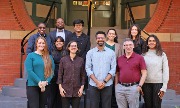 The EH ESP planning committee and 2024-2025 Emerging Scholars in front of the Talbot Building