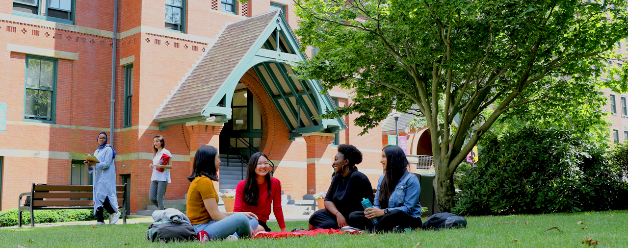 group of students on Talbot Green