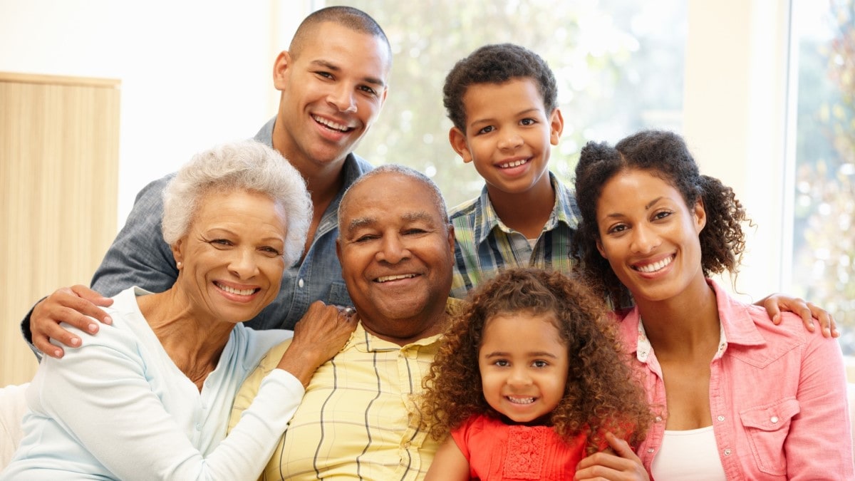 Foto de una familia grande