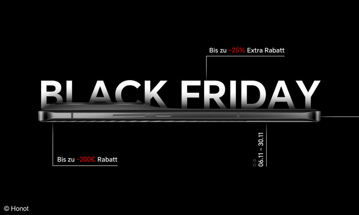 Black Friday Banner mit Honor-Produkten.