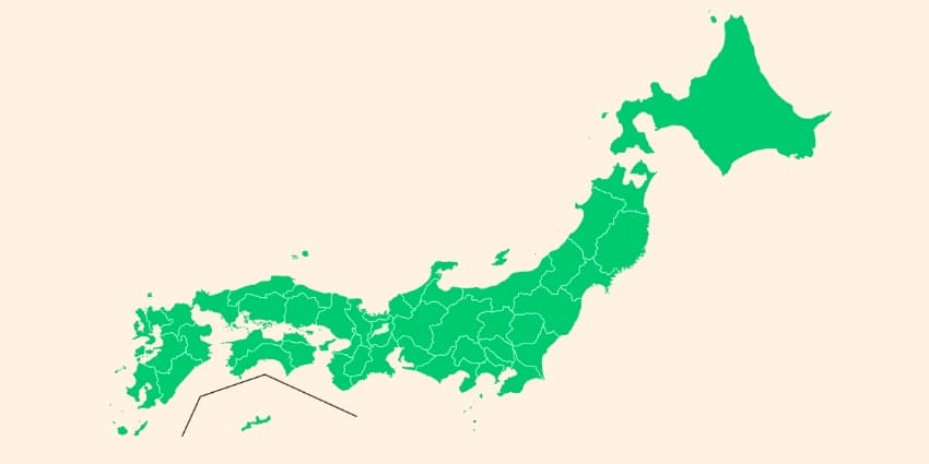 日本地図のイラスト