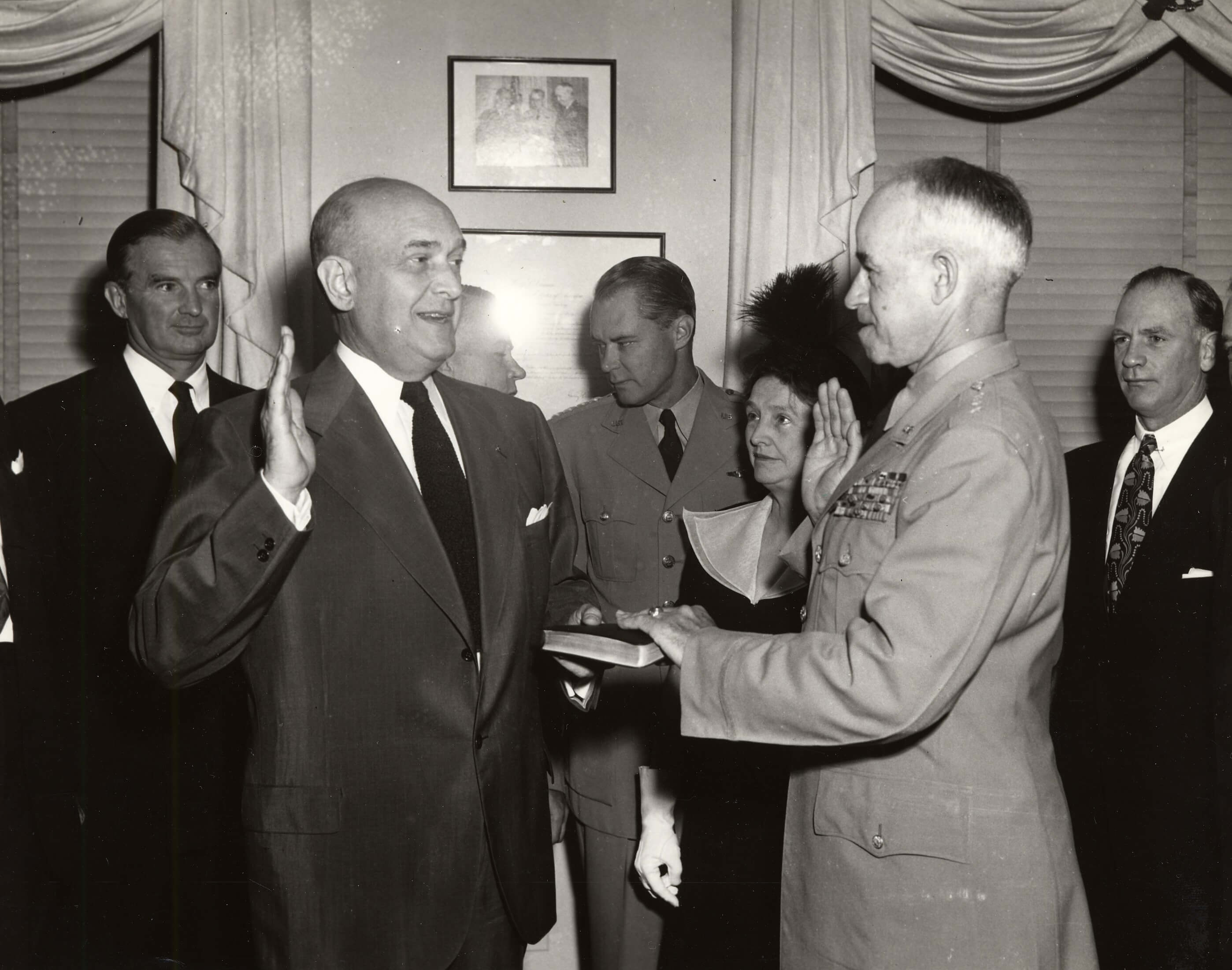 The Chairman of the Joint Chiefs of Staff being sworn in