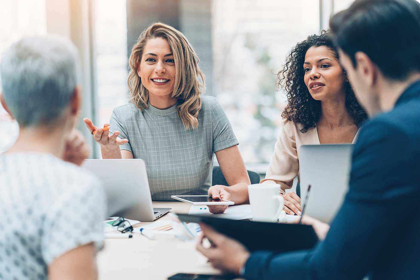 Group of people on a business meeting