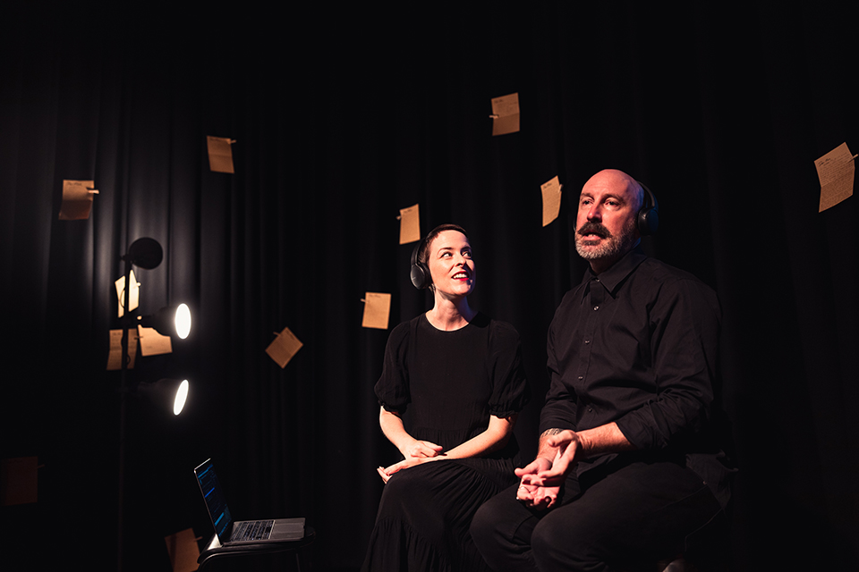 Georgia King, Mark Storen in ‘Mama Stitch’ by Whiskey and Boots at Perth Festival, Midland Junction Arts Centre, February 2021. Photo by Fionn Mullholland.