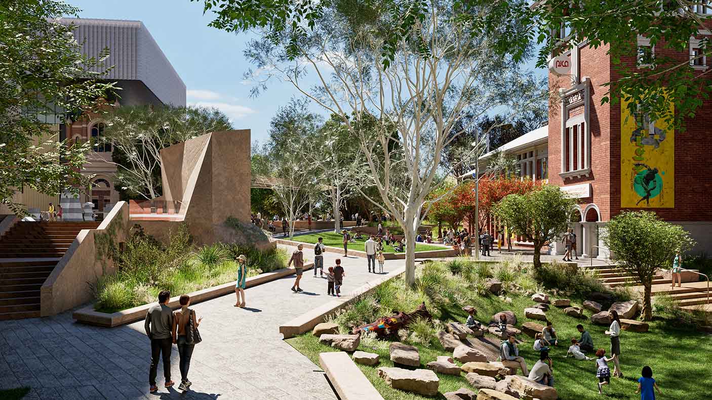 Artist's impression of the Perth Cultural Centre redevelopment