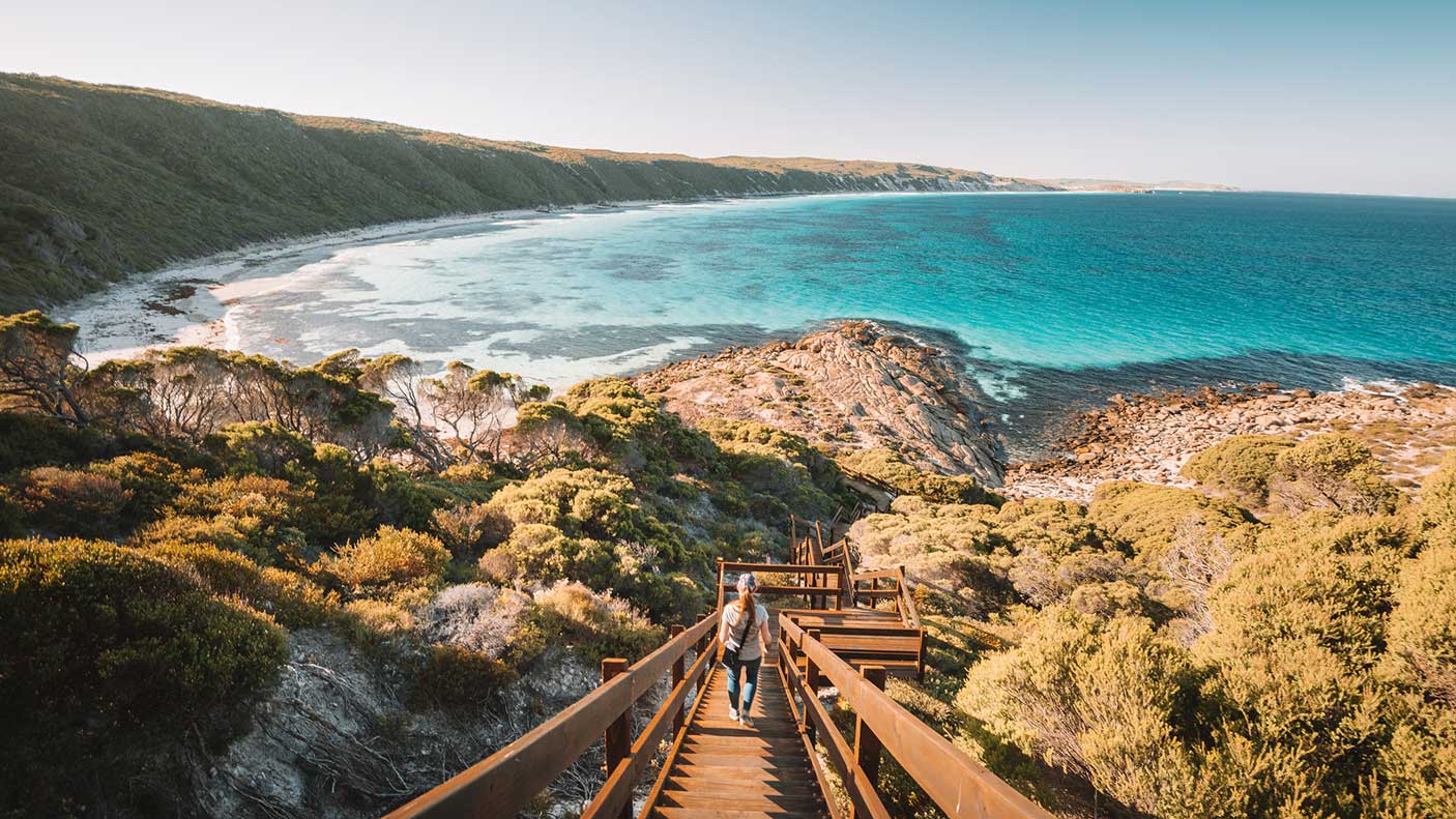 Twilight beach near Esperance in Western Australia