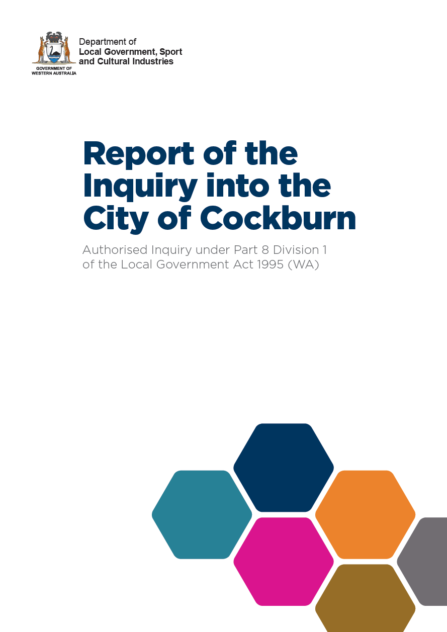 Report of the Inquiry into City of Cockburn cover