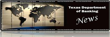 Texas Department of Banking News Photo contains image of world on a wall