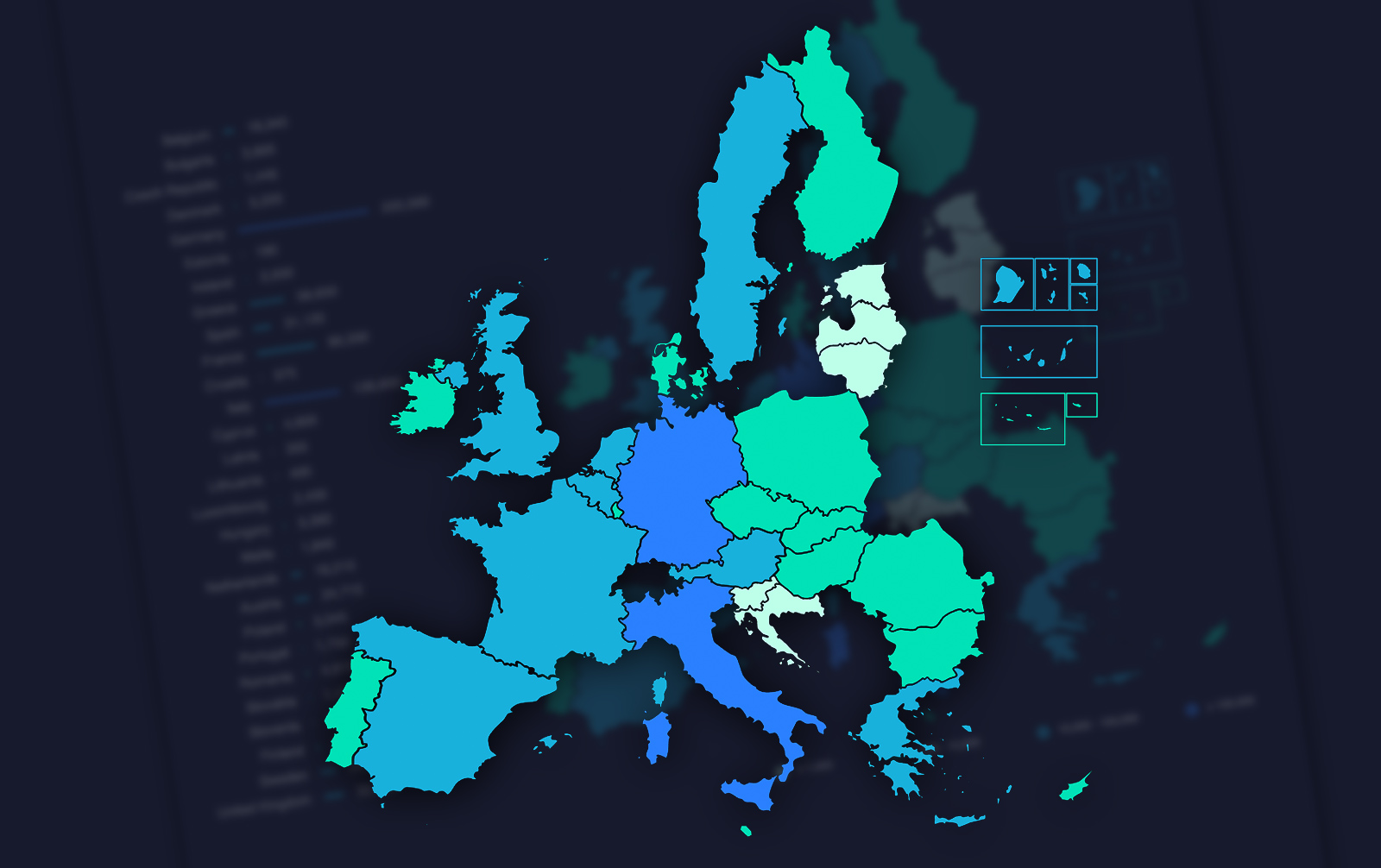 Zahl der Asylsuchenden und Flüchtlinge in der EU