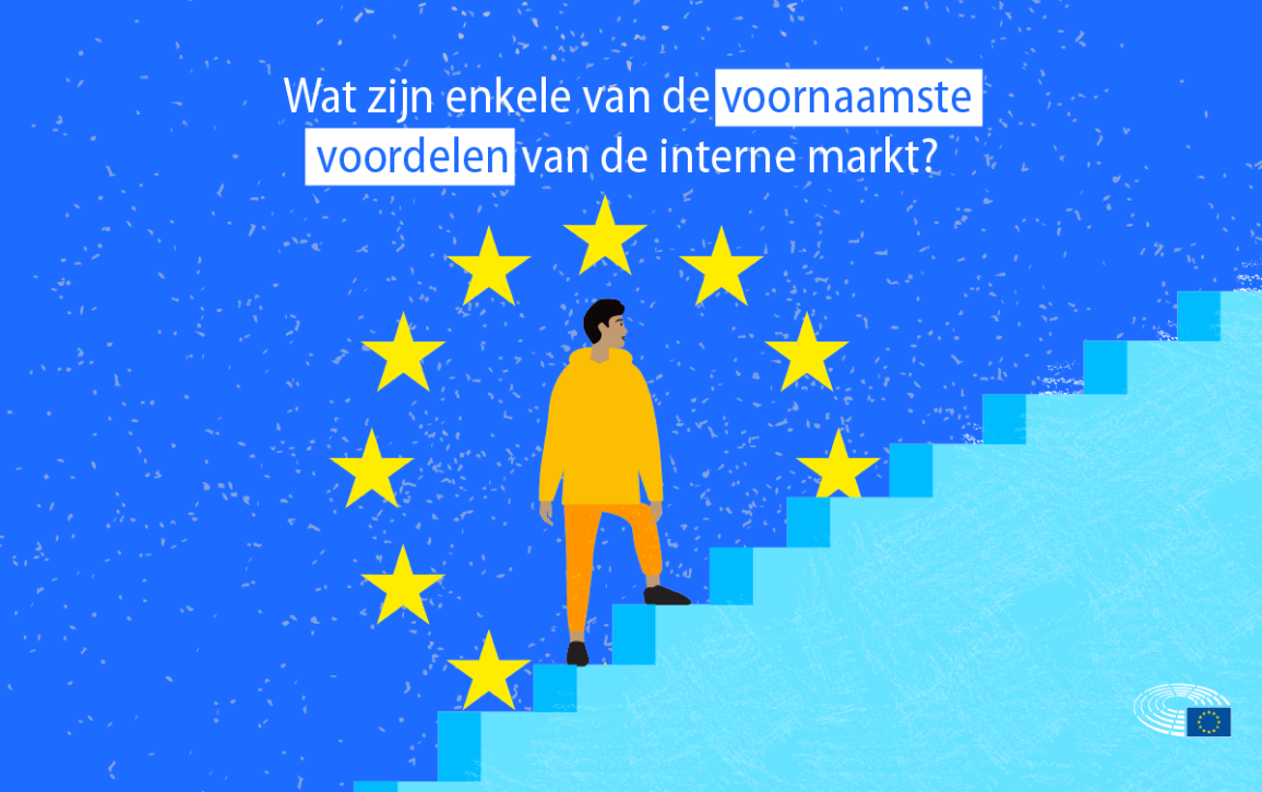 De infografieken tonen de voordelen van de interne markt van de EU.