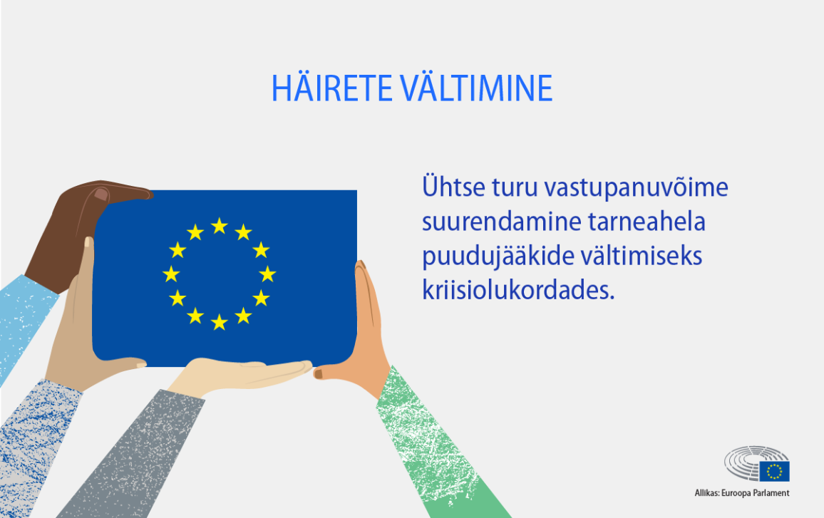 Ühtse turu vastupanuvõime suurendamine tarneahela puudujääkide vältimiseks kriisiolukordades.